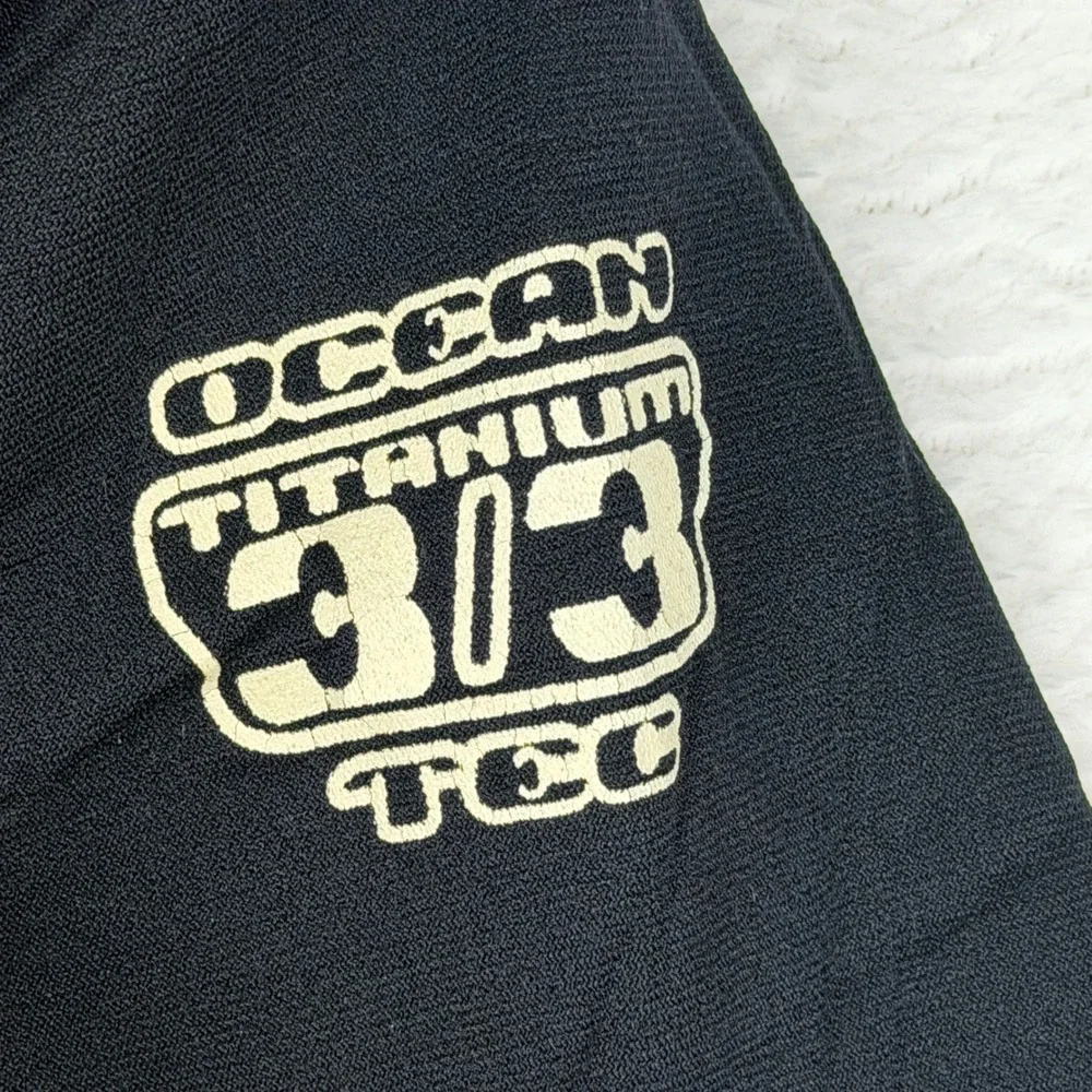 Ocean Tec Wetsuit Men M 3/3 Titanium Tec Short Sleeve Full Leg Black Red USA